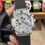 Perfect Replica Iced Out Hublot Big Bang 42mm VK Quartz Watch - Diamond Dial And Case